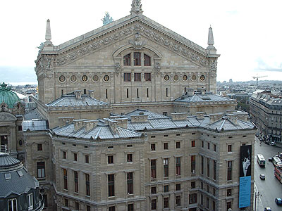 Blick auf das Gebäude vom Dach der Galeries Lafayette aus